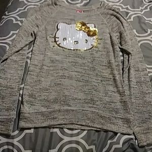 Girls sz 14/16 sequins hello kitty sweater